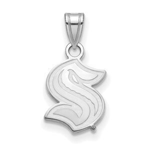 14K White Gold NHL Seattle Kraken Small Pendant